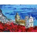 Italy, Positano - original, painting with acrylic paints on canvas, Ukrainian artist Marina Stognieva