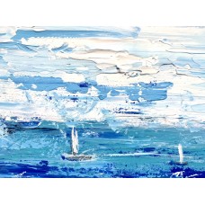 Italy, Positano. Original, painting, picture, modern art, acrylic on canvas 105*120 cm, artist Marina Stognieva