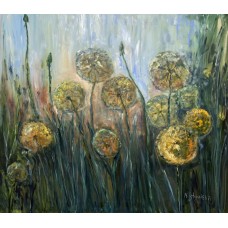 Dandelions, original oil painting on canvas 60 * 80cm, Wildflowers, interior painting