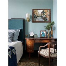 Original, oil painting on canvas "Street of the old city", Rome Trastevere