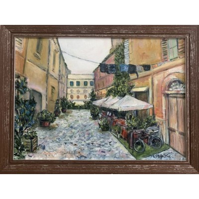 Street of the old city - buy a real oil painting, original