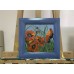Original oil painting, Poppies "20 * 20 cm, in a wooden frame