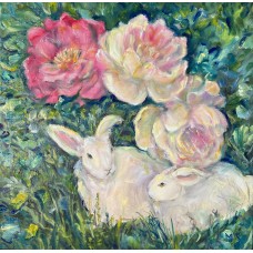 White Rabbits and Peonies