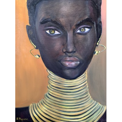 Oil paintings of different genres - portraits, landscapes, flowers and animals