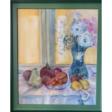 Oil painting "Sunny still life", oil, fruit, painting apples, buy a painting, still life, painting in the dining room and kitchen