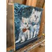 Kittens in Bow Ties - original oil painting on canvas 20 x 24 cm 