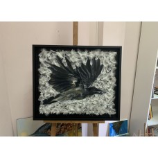 Oil painting on canvas "White Crow"