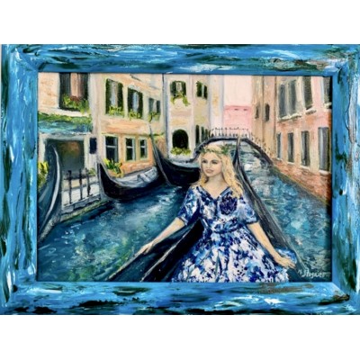 Journey to Venice – Romantic Oil Painting by Marina Stognieva