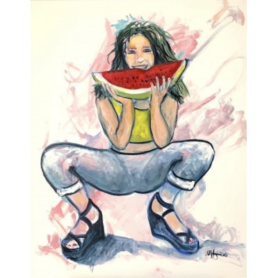 Girl with a Watermelon – The Taste of Happiness and Freedom