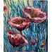  Dance of Poppies in Blue - acrylic painting on canvas 105 × 120 cm - Marina Stognieva