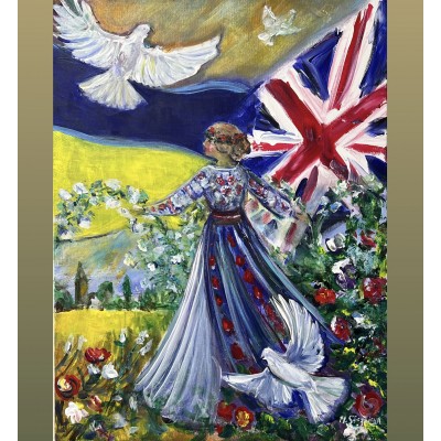 Symbol of Bloom and Peace Painting by Marina Stognieva