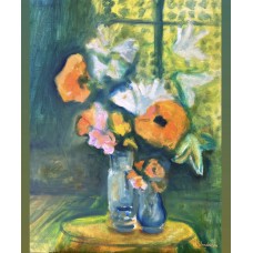 Touch of Autumn Sunlight – Floral Composition, Original Oil Painting on Canvas, 61×76 cm | artist Marina Stognieva