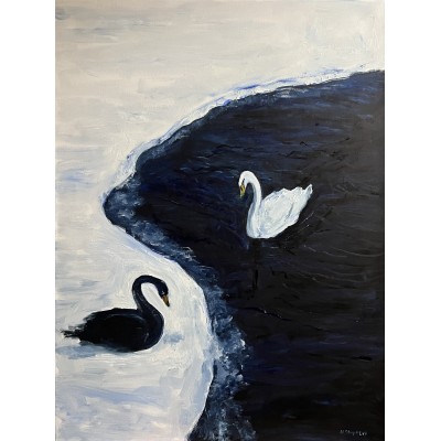Order a painting, original "Swans.Harmony"