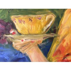 The Observer - an oil painting on canvas, full of metaphorical images and mysterious signs.