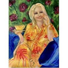 The Observer - an oil painting on canvas, full of metaphorical images and mysterious signs.