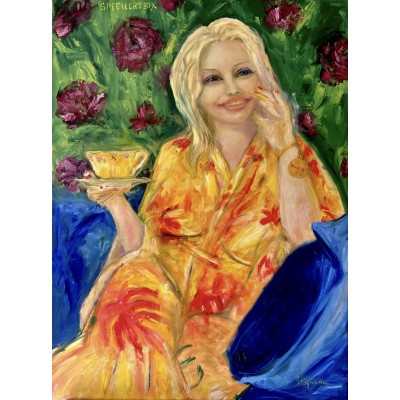 The Observer – A Mysterious Symbolic Portrait in Oil