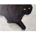 Symbolic Black Cat Painting – “Hunter of Fears and Doubts” – Oil on Canvas by Ukrainian Artist Marina Stognieva