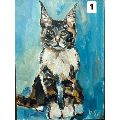 Cats - Original Oil Painting on Paper, Choose Yours! Scroll through the photos, various sketches in A4 size