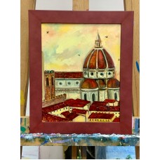 Florence – Original Oil Painting on Canvas, Framed | artist Marina Stognieva