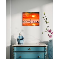 Sunset in India – Original Oil Painting on Canvas 35*45cm | artist Marina Stognieva