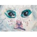 White Cat Painting by Marina Stognieva