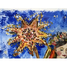 Ukrainian Christmas – Original Oil Painting on Paper, 21×30 cm | Marina Stognieva | Part of the Picturesque Guide to Ukraine