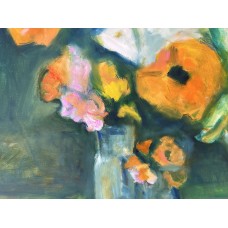 Touch of Autumn Sunlight – Floral Composition, Original Oil Painting on Canvas, 61×76 cm | artist Marina Stognieva