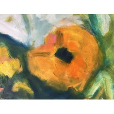 Touch of Autumn Sunlight – Floral Composition, Original Oil Painting on Canvas, 61×76 cm | artist Marina Stognieva