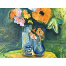 Touch of Autumn Sunlight – Floral Composition, Original Oil Painting on Canvas, 61×76 cm | artist Marina Stognieva