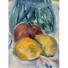 Oil painting "Sunny still life", oil, fruit, painting apples, buy a painting, still life, painting in the dining room and kitchen