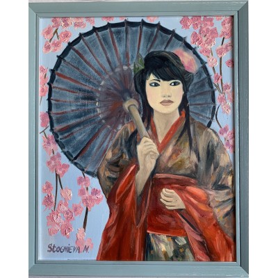 Japanese geisha - Buy interior oil painting
