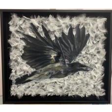 Oil painting on canvas "White Crow"