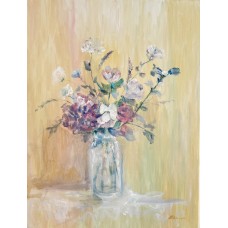 Delicate flowers, pastel colors. The original is available, painting with acrylic paints on canvas 60*80 cm, artist Marina Stognieva