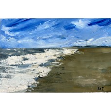 North Sea - Original Oil Seascape Painting, 21 × 30 cm North Sea - Original Oil Seascape Painting, 21 × 30 cm