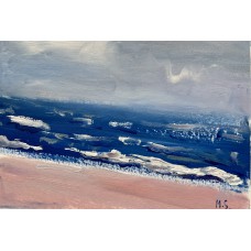 Original Oil Painting “Pink Shore of the North Sea” by Marina Stognieva Original Oil Painting “Pink Shore of the North Sea” by Marina Stognieva