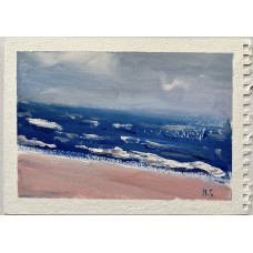 Original Oil Painting “Pink Shore of the North Sea” by Marina Stognieva Original Oil Painting “Pink Shore of the North Sea” by Marina Stognieva