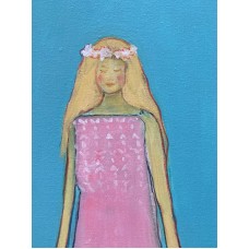 The girl and the swans - modern art, original painting on canvas 75*95 cm. The painting is available to order