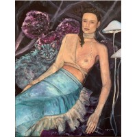 Alice in Wonderland, original oil painting on canvas, size 75*95 cm, modern painting