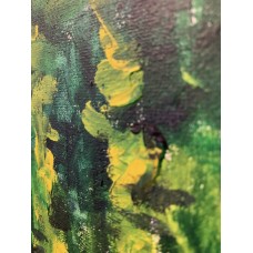 Morning Yoga. Garden Silence - acrylic painting by Marina Stognieva, 75×95 cm