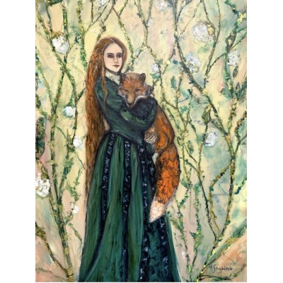 Girl with a Fox – Harmony Between Woman and Nature