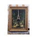 Buy the painting "Paris" with oil paints on canvas, a couple in love dancing near the Eiffel Tower