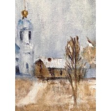 Church in the Luhansk Region, Ukraine – Original Oil Painting by Ukrainian Artist Marina Stognieva Church in the Luhansk Region, Ukraine – Original Oil Painting by Ukrainian Artist Marina Stognieva