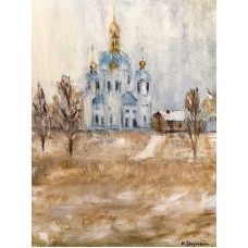 Church in the Luhansk Region, Ukraine – Original Oil Painting by Ukrainian Artist Marina Stognieva Church in the Luhansk Region, Ukraine – Original Oil Painting by Ukrainian Artist Marina Stognieva