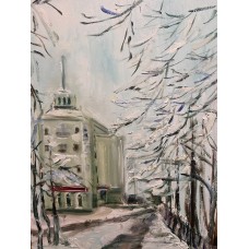 Luhansk. City Centre – Original Oil Painting on Canvas by Marina Stognieva