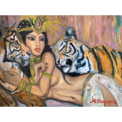 Oil painting on canvas "The Handler"