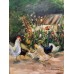 Bird Yard – Original Ukrainian Village Oil Painting by Marina Stognieva Bird Yard – Original Ukrainian Village Oil Painting by Marina Stognieva