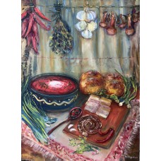Ukrainian Borshch – original oil painting on canvas 60×80 cm