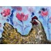  Spring Hen in the Garden – original oil painting 20×20 cm – Marina Stognieva