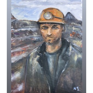 “Miners of Ukraine” – diptych of two oil paintings on canvas 21 × 30 cm “Miners of Ukraine” – diptych of two oil paintings on canvas 21 × 30 cm
