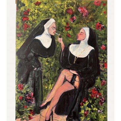 “Nuns Taste Sin” – Original Painting by Marina Stognieva